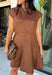 Holiday plans call for a dress that feels just as special as the occasion, and this brown faux suede dress from Fate is ready for every invite. The rich brown color and soft faux suede give it a warm seasonal look, while the structured paneled silhouette creates a flattering, defined shape. Vertical seaming through the bodice draws the eye to the fitted waist and hips before flowing into a flared A-line skirt. 