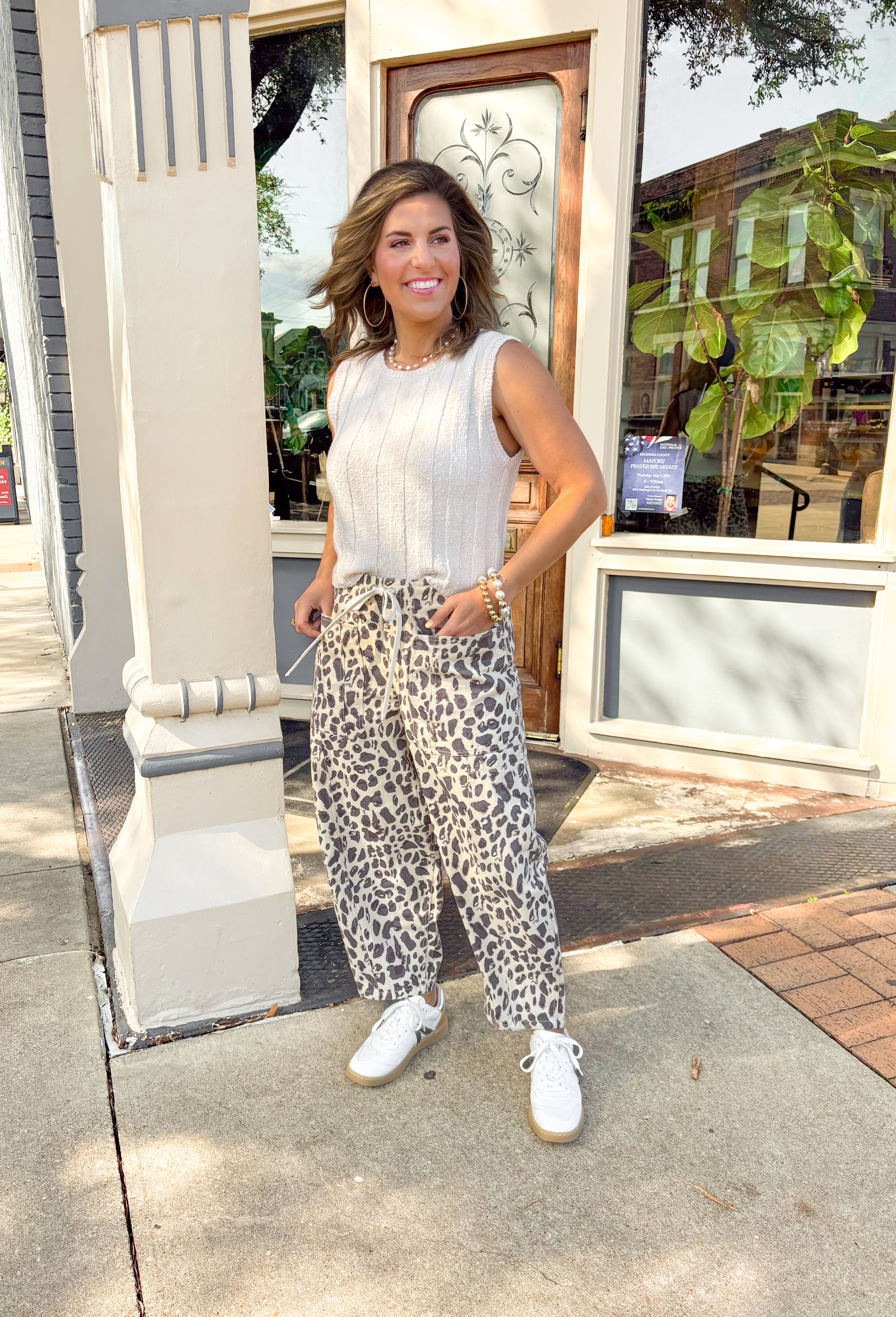 Kasey Leopard Barrel Pants - Groovy's