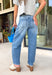 Your favorite barrel jeans are back in a fresh new style! These medium wash barrel jeans from Vervet feature the same flattering silhouette you already love, now updated with eye-catching patchwork detailing for an effortlessly cool, lived-in look. Crafted from comfortable stretch denim, they offer an easy fit that's perfect for everyday wear while adding a unique touch to any outfit. 