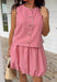 Nothing says sunny days and sweet summertime like a classic red and white gingham print. This sleeveless button down top is equal parts timeless and playful, making it a go-to for backyard barbecues, lake weekends, and especially the 4th of July. The crisp gingham pattern gives it that all-American charm, while the lightweight feel keeps it easy and comfortable all day long. Wear it with the matching skirt for an effortlessly coordinated set.