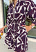 Make a bold yet feminine statement in this merlot and off-white geometric print mini dress by Entro. Designed with ¾ sleeves and a flattering self-tie waist belt, this dress balances comfort and style perfectly. The front zipper closure adds a modern touch, while the full lining keeps it easy and comfortable to wear. With its eye-catching pattern and rich fall tones, this dress is an effortless choice for any special occasion.