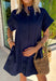 This navy short sleeve dress is the perfect, effortless piece your summer wardrobe needs! Made from a breathable cotton-linen blend, it’s lightweight and perfect for staying cool while still looking put together. The hidden button down design keeps the look clean and elevated, giving it that easy shirt dress feel you can dress up or down. Whether you're heading to lunch, work, or weekend plans, this dress brings the perfect pop of color. Just add sandals or sneakers and you’re set—don’t miss this one!