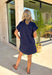 This navy short sleeve dress is the perfect, effortless piece your summer wardrobe needs! Made from a breathable cotton-linen blend, it’s lightweight and perfect for staying cool while still looking put together. The hidden button down design keeps the look clean and elevated, giving it that easy shirt dress feel you can dress up or down. Whether you're heading to lunch, work, or weekend plans, this dress brings the perfect pop of color. Just add sandals or sneakers and you’re set—don’t miss this one!