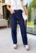 Meet your new favorite everyday denim! These dark wash slim barrel jeans combine the trend-forward barrel silhouette with a more streamlined fit, creating a look that's both modern and incredibly wearable. The flattering high-rise waist offers all-day comfort while helping create a polished silhouette, and the rich dark wash makes them easy to dress up or down.