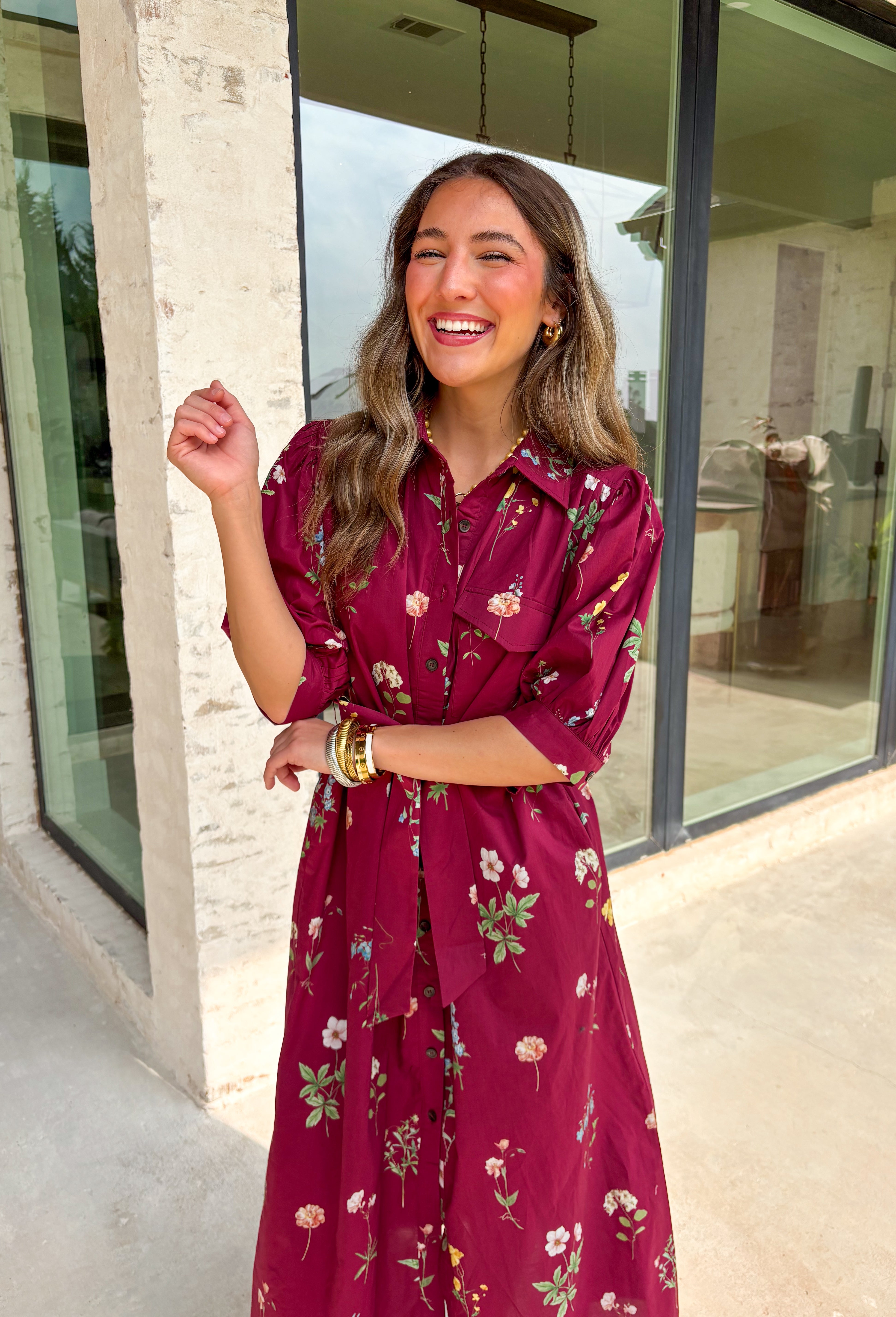 Life In Full Bloom Midi Dress - Groovy's