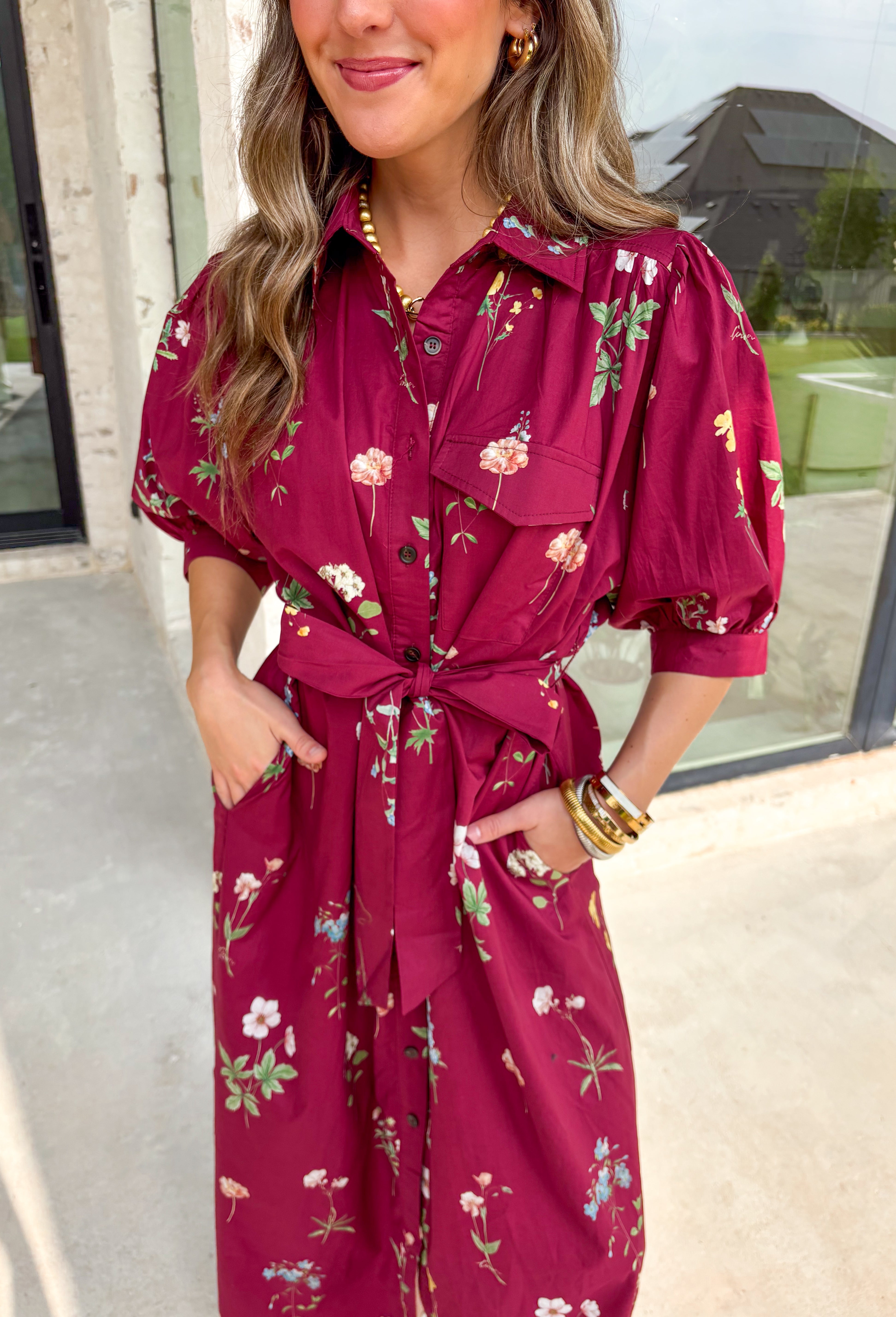 Life In Full Bloom Midi Dress - Groovy's