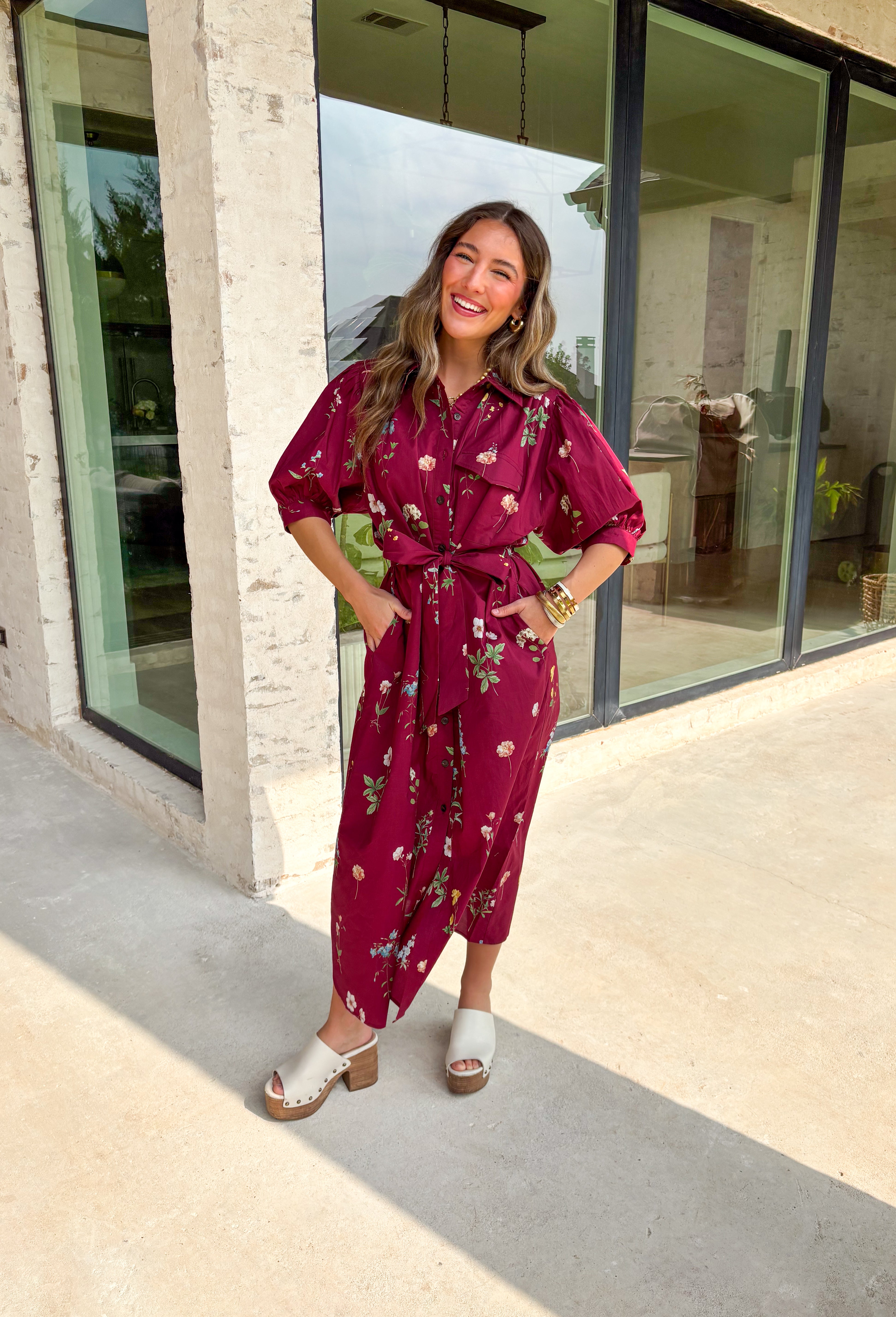 Life In Full Bloom Midi Dress - Groovy's