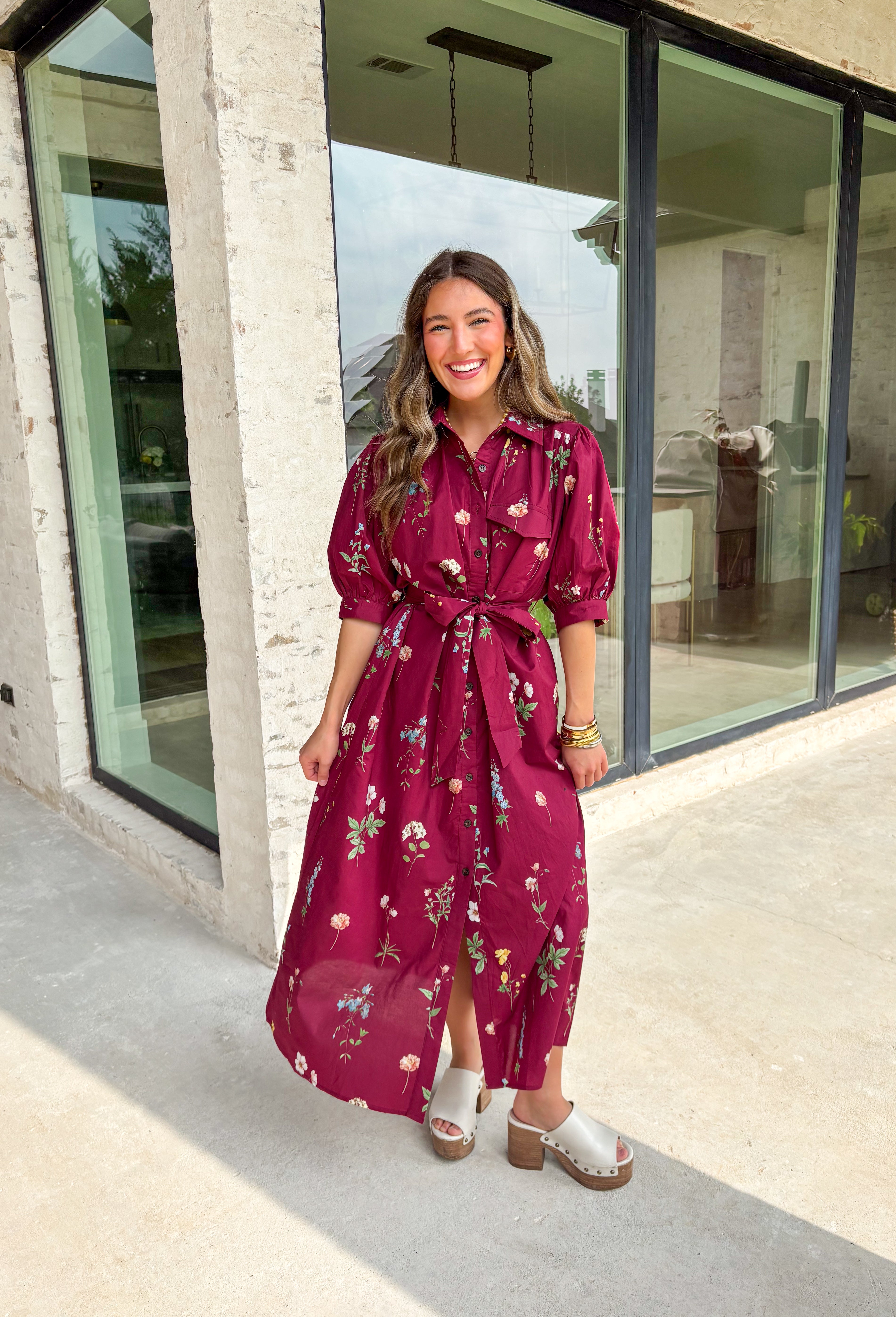 Life In Full Bloom Midi Dress - Groovy's