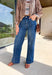 These wide leg jeans are giving instant cool-girl vibes with their luxurious drape and timeless wash. Made from comfort stretch denim, they hug just right at the high rise waist before flowing into an extreme wide leg silhouette that feels both elevated and effortless. The trouser-style hem and full-length inseam create a polished finish that pairs beautifully with boots, sneakers, or heels. In a versatile medium wash, they’re the perfect mix of classic and on-trend for your fall denim lineup.