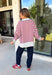 Easy layers are a must as fall starts turning into winter, and this lightweight pullover from Hyfve fits right into the season. The heather grey base is paired with dark red stripes for a cozy color combination that feels especially fitting as the holidays get closer. A mock neckline adds a little extra coverage without making the pullover feel too heavy, making it perfect for those in-between weather days. The soft fabric blend has a touch of stretch for comfortable all-day wear.