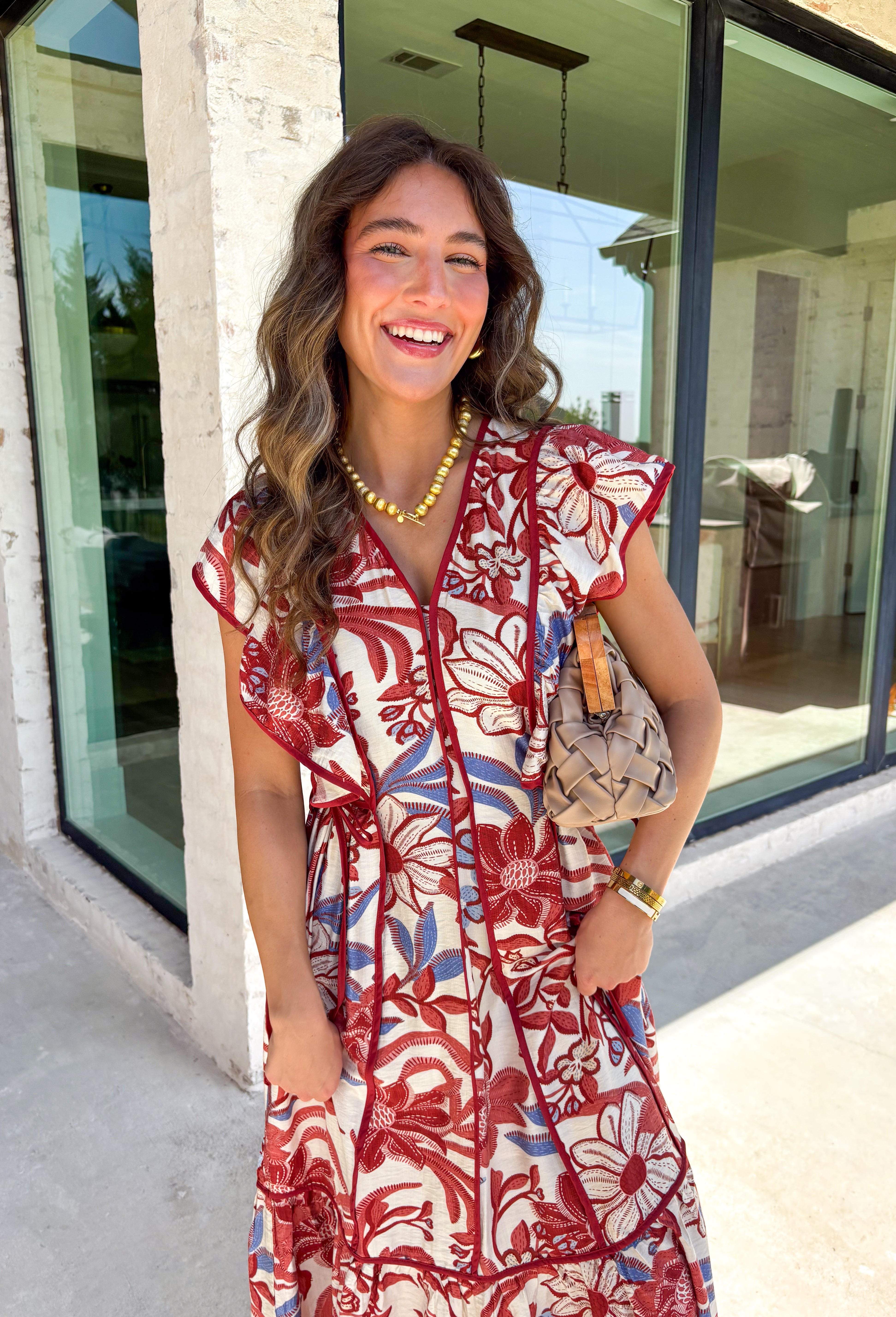 Lost In Time Floral Midi Dress - Groovy's