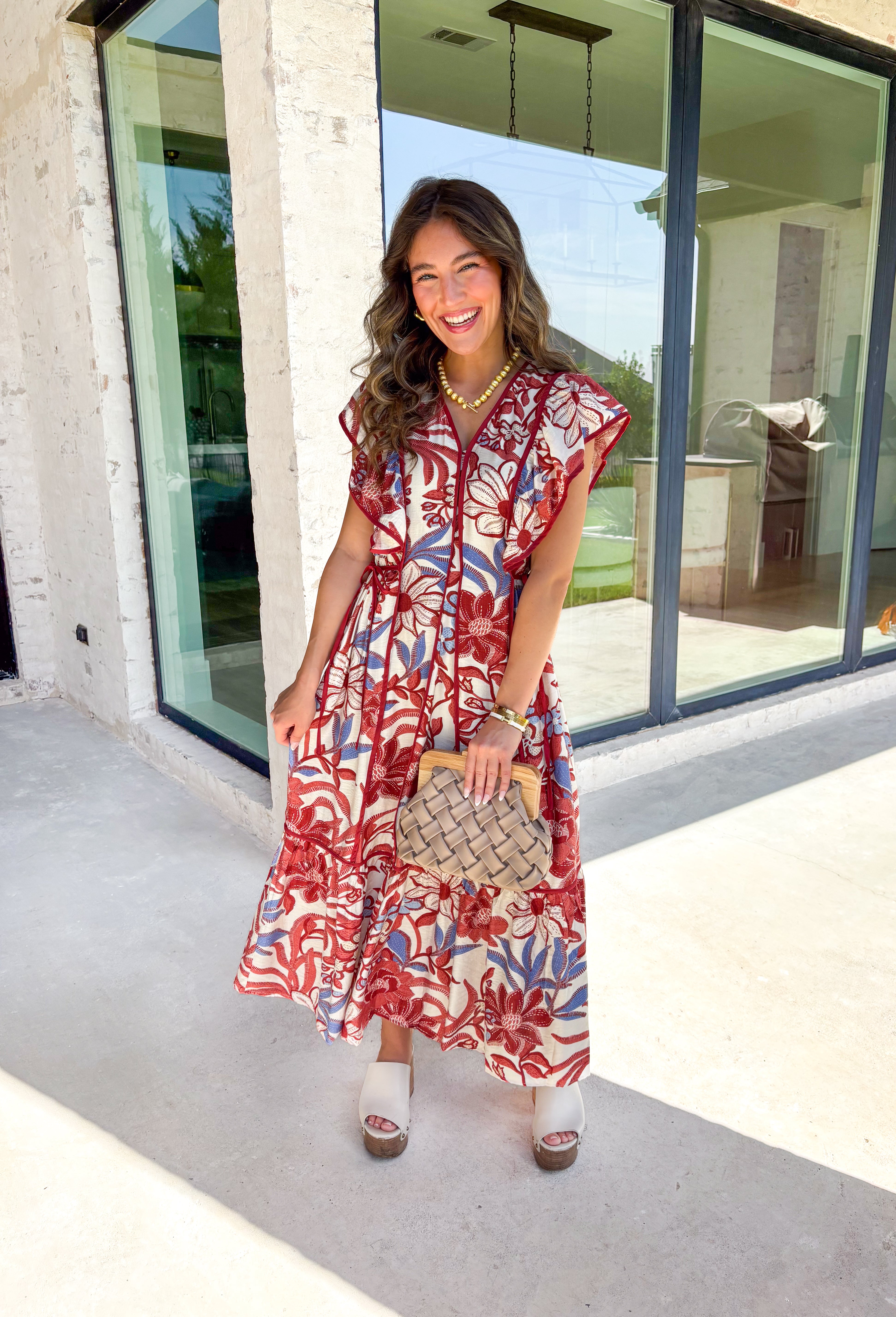 Lost In Time Floral Midi Dress - Groovy's