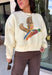 Stay cozy while showing off your love for the outdoors with this fun graphic sweatshirt from Poppy &amp; Pine. Designed in a classic white hue, this fleece-lined pullover features a charming mallard duck graphic across the front for the perfect blend of playful style and everyday comfort. The ultra-soft interior keeps you warm on crisp fall days, while the ribbed neckline, cuffs, and hem create a timeless fit you'll love.