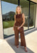 Bring a playful print into your fall wardrobe with this brown and cream polka dot top from Entro. The warm brown background and classic cream dots make it easy to pair with all the rich neutrals of the season, while the contrast trim adds an extra touch of detail. A self-tie at the waist lets you adjust the shape, and the elasticated back waist keeps the fit comfortable throughout the day. 