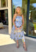 This light blue sleeveless dress is pure springtime sweetness! With a floral print sprinkled throughout, it feels fresh, feminine, and perfect for sunny days ahead. The scalloped neckline and matching scalloped hem add the prettiest little detail that makes this dress feel extra special. The adjustable straps let you customize the fit, and the elastic back with a self-tie detail keeps it comfy while giving you a flattering shape. Fully lined for coverage and finished with side pockets.