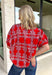 Warm autumn tones and effortless style come together in this beautiful abstract print top. Designed in a rich brick hue with an eye-catching abstract pattern, this lightweight cotton blouse is the perfect blend of classic and contemporary. The contrast neckline adds a polished touch to the flattering v-neckline, while the puff sleeves with elastic cuffs create a feminine silhouette that's easy to dress up or down. 