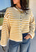 Nothing completes a fall outfit quite like a cozy cardigan. This off white button down cardigan features warm mustard stripes that bring the perfect touch of autumn charm to your wardrobe. The timeless button front makes it easy to wear open or closed, giving you endless styling possibilities throughout the season. Whether you're heading to the office, enjoying a coffee date, or spending the weekend at the pumpkin patch, this soft knit cardigan is one you'll be reaching for again and again.