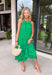 Fresh, feminine, and made for spring celebrations, this kelly green eyelet lace midi dress by Heyson is a true standout. Designed with a flattering halter neckline and adjustable straps, it offers a customizable fit that feels just right. The tiered skirt adds soft movement, while the eyelet lace throughout brings beautiful texture and charm. Fully lined and crafted from breathable cotton, this dress is perfect for sunny days, showers, and special spring moments.