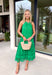 Fresh, feminine, and made for spring celebrations, this kelly green eyelet lace midi dress by Heyson is a true standout. Designed with a flattering halter neckline and adjustable straps, it offers a customizable fit that feels just right. The tiered skirt adds soft movement, while the eyelet lace throughout brings beautiful texture and charm. Fully lined and crafted from breathable cotton, this dress is perfect for sunny days, showers, and special spring moments.