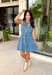 This medium wash denim dress is the kind of effortless piece you'll reach for all summer long! The self-tie sash belt lets you customize the fit, creating a flattering silhouette that's easy to dress up or down. Finished with side pockets (always a win), this dress is equal parts practical and polished. Whether you're heading to brunch, running errands, or headed to a country concert, this versatile dress is ready for it all. Add it to your cart now!