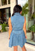 This medium wash denim dress is the kind of effortless piece you'll reach for all summer long! The self-tie sash belt lets you customize the fit, creating a flattering silhouette that's easy to dress up or down. Finished with side pockets (always a win), this dress is equal parts practical and polished. Whether you're heading to brunch, running errands, or headed to a country concert, this versatile dress is ready for it all. Add it to your cart now!