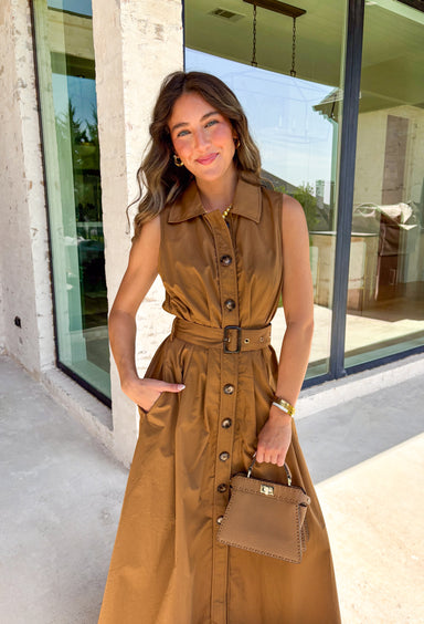 Maple Latte Midi Dress - Groovy's