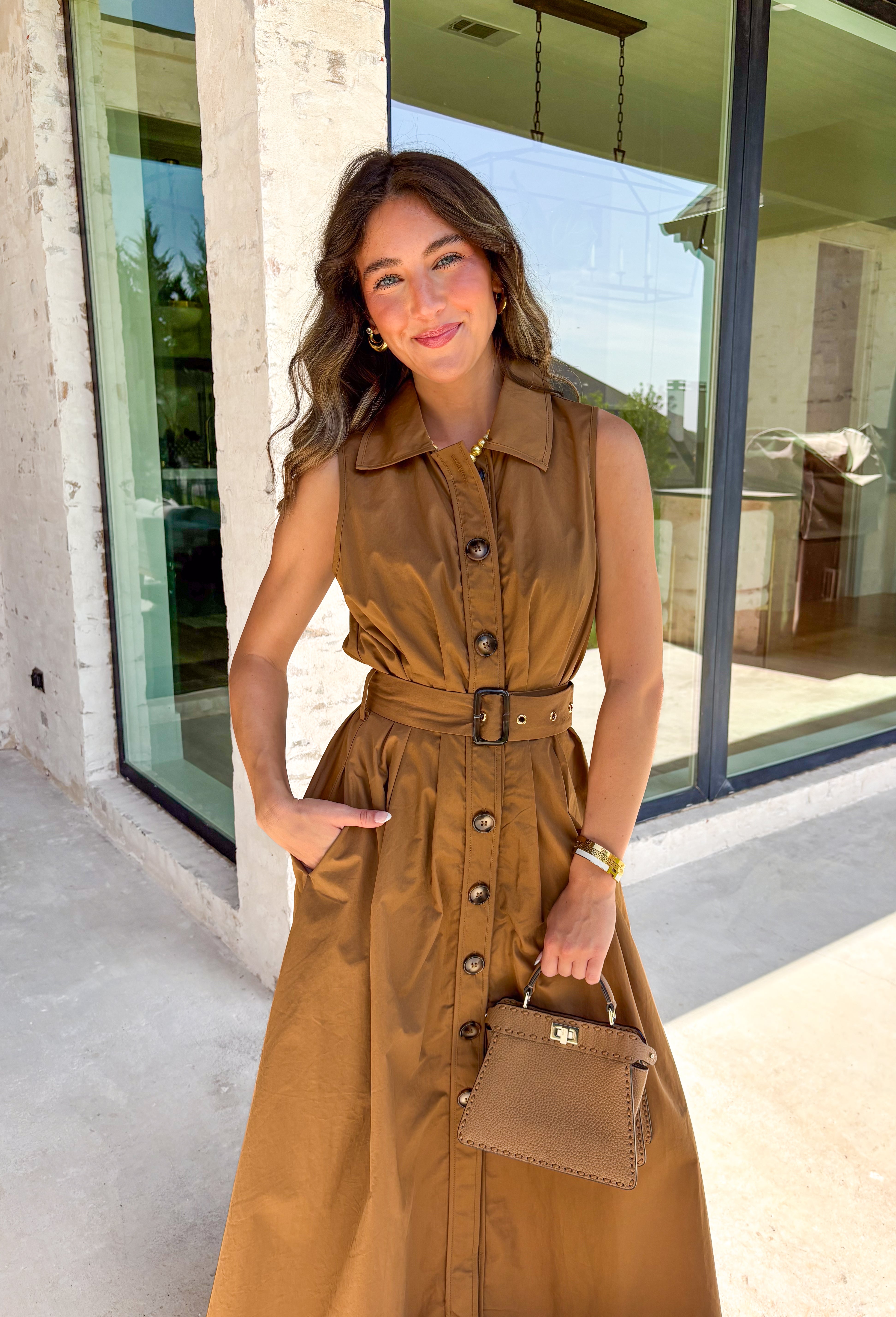 Maple Latte Midi Dress - Groovy's