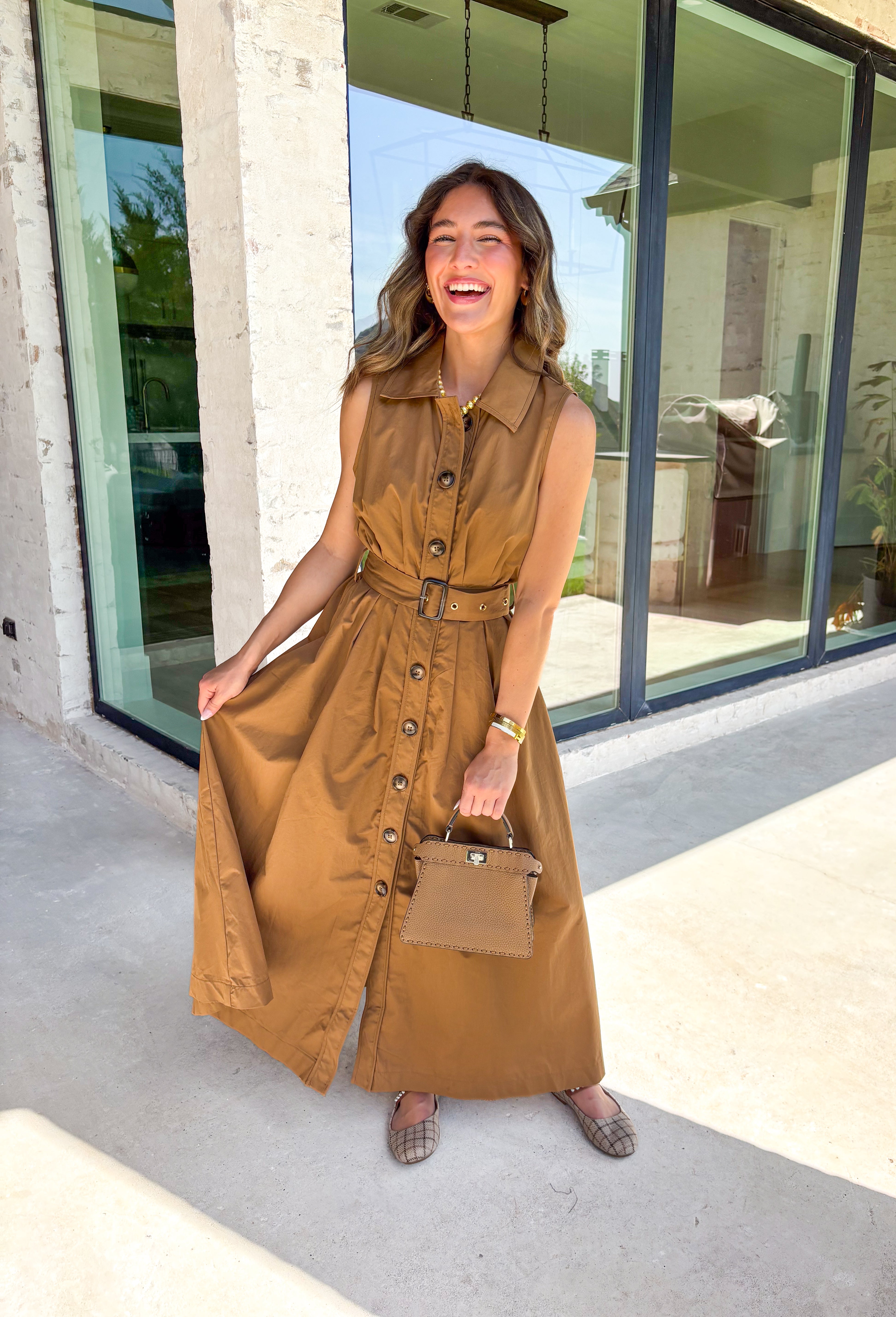 Maple Latte Midi Dress - Groovy's