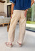 These tan barrel jeans with a white striped print are giving effortless coastal summer style! The high-rise fit is flattering and comfortable, while the barrel leg silhouette adds that on-trend, relaxed shape everyone’s loving right now. The matching tie detail at the waist brings in a soft, feminine touch and makes styling feel extra special. Lightweight with just the right amount of stretch, these are perfect for warm days when you still want to look put together. 