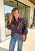 Midnight Blooms Button-Up Top - Groovy's