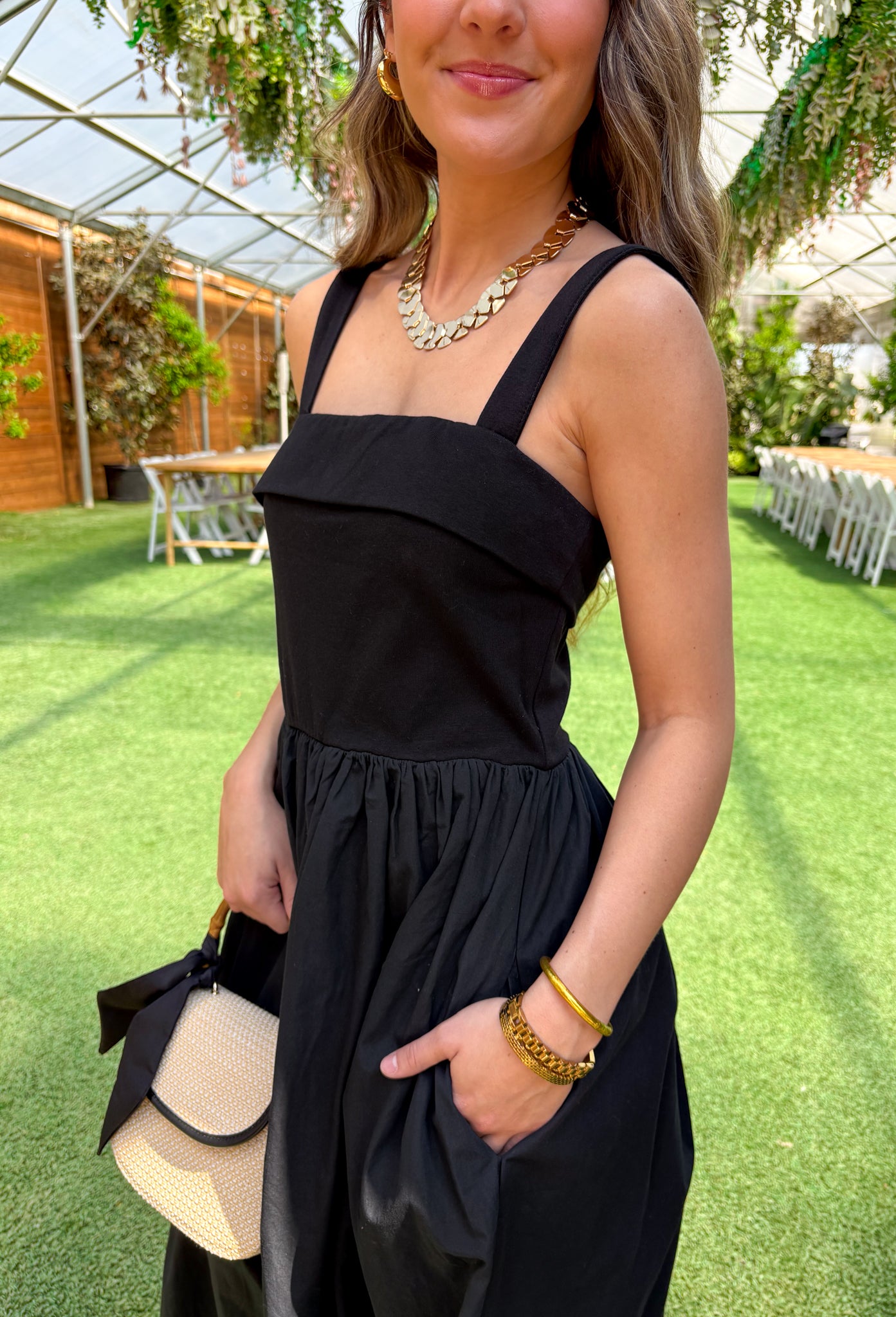 Midnight Stroll Midi Dress - Groovy's