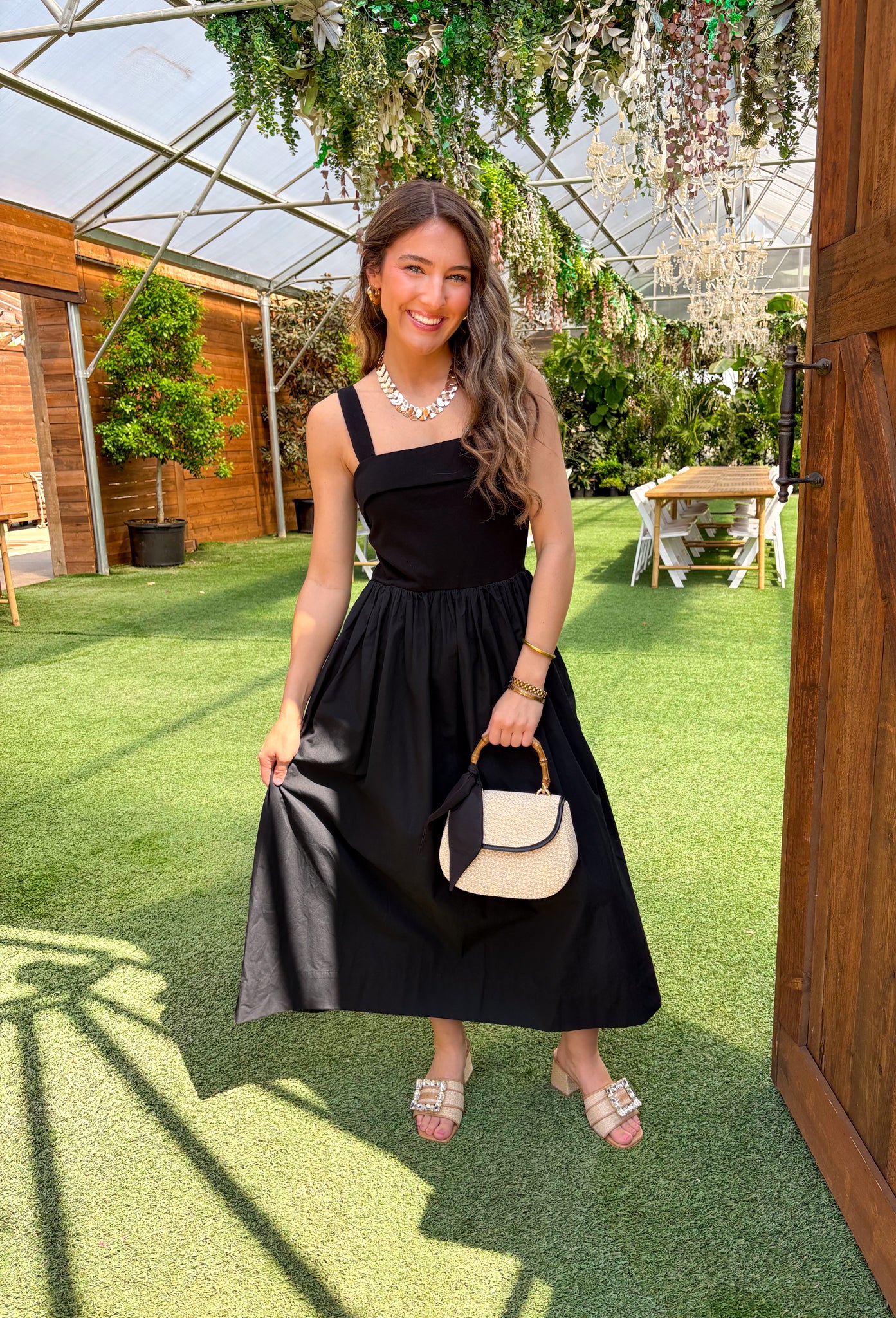 Midnight Stroll Midi Dress - Groovy's