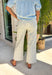 These neutral wide leg jeans with a dainty blue floral print are such a fresh take on summer denim! The soft floral pattern adds a subtle, feminine touch while still keeping them easy to style for everyday wear. Designed with a flattering wide leg fit and just the right amount of stretch, they’re comfortable, breathable, and perfect for warm days when you still want to look put together. Pair them with a simple tank or lightweight blouse and let the print shine.