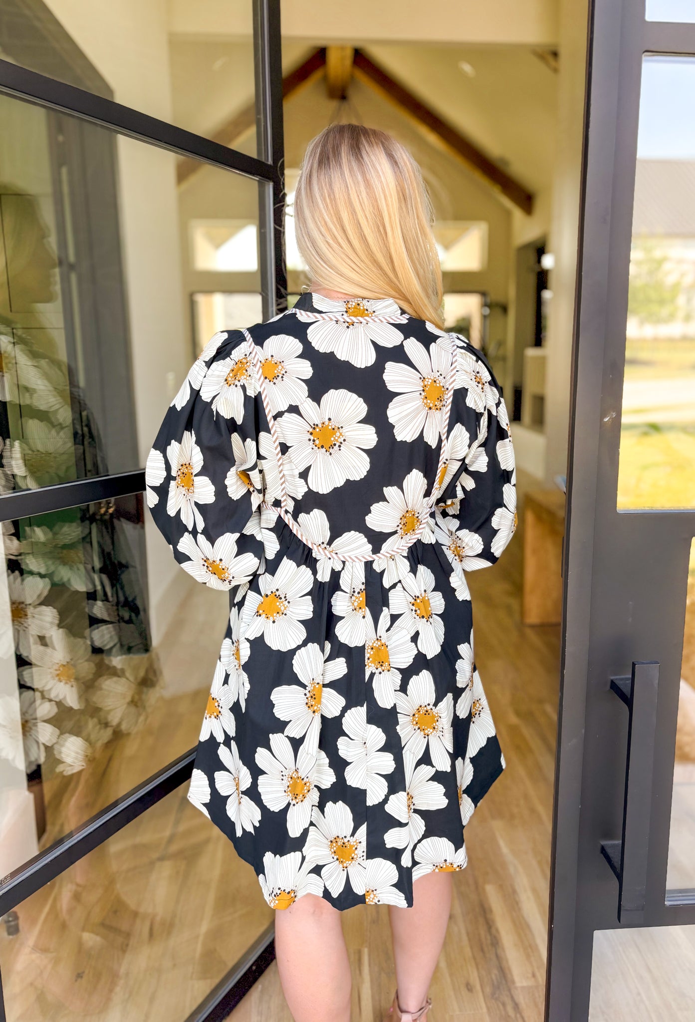 My Happy Place Floral Dress in Black - Groovy's