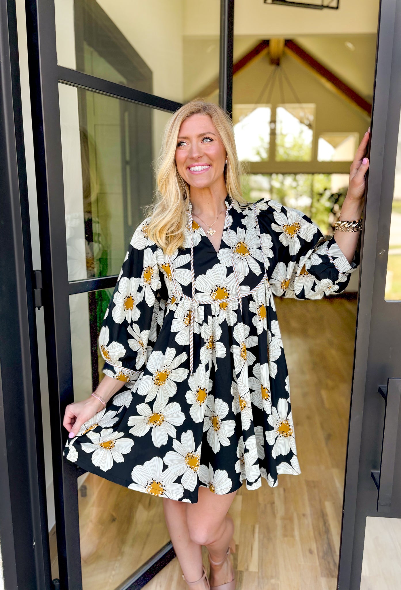 My Happy Place Floral Dress in Black - Groovy's