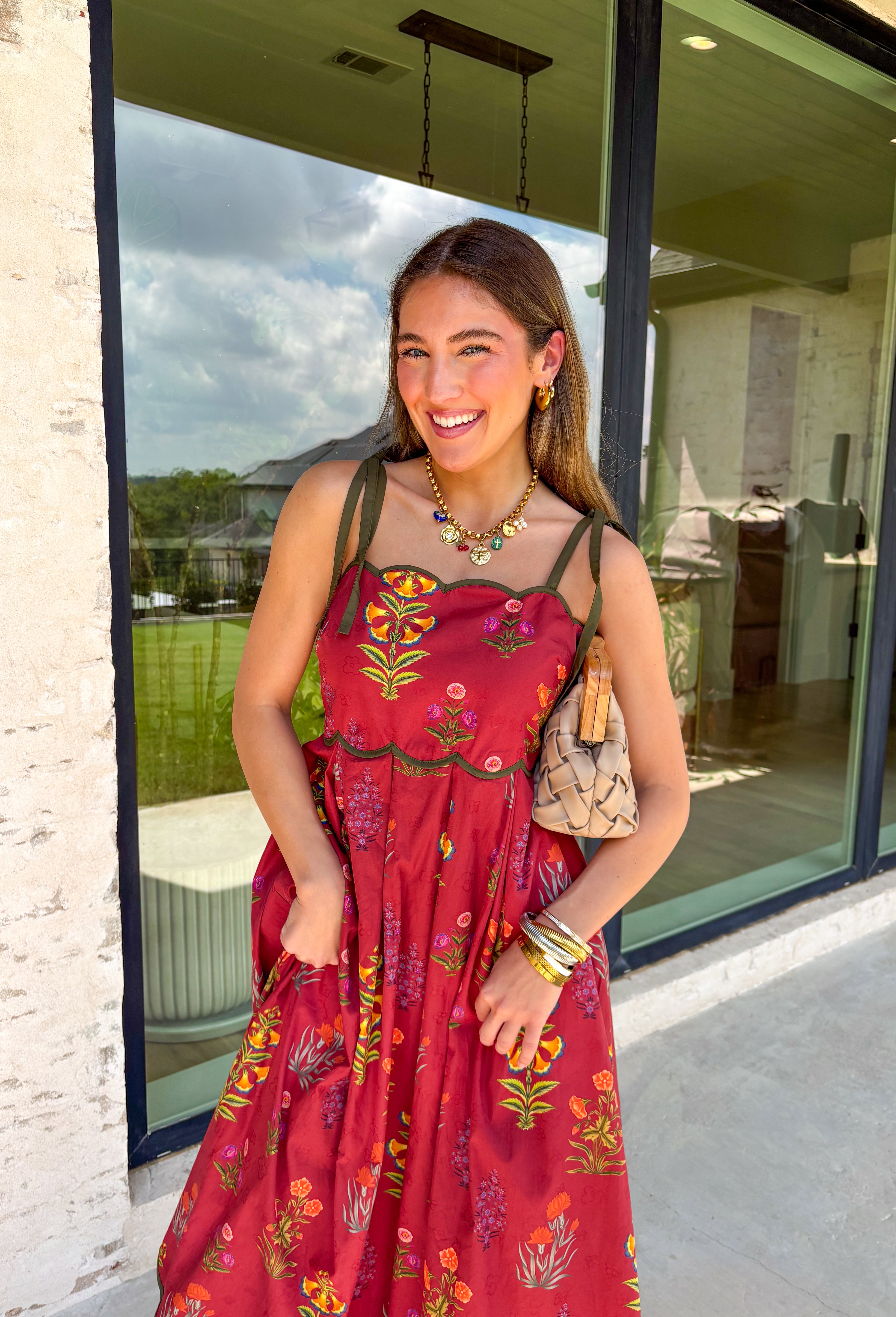 Natural Instinct Floral Midi Dress - Groovy's