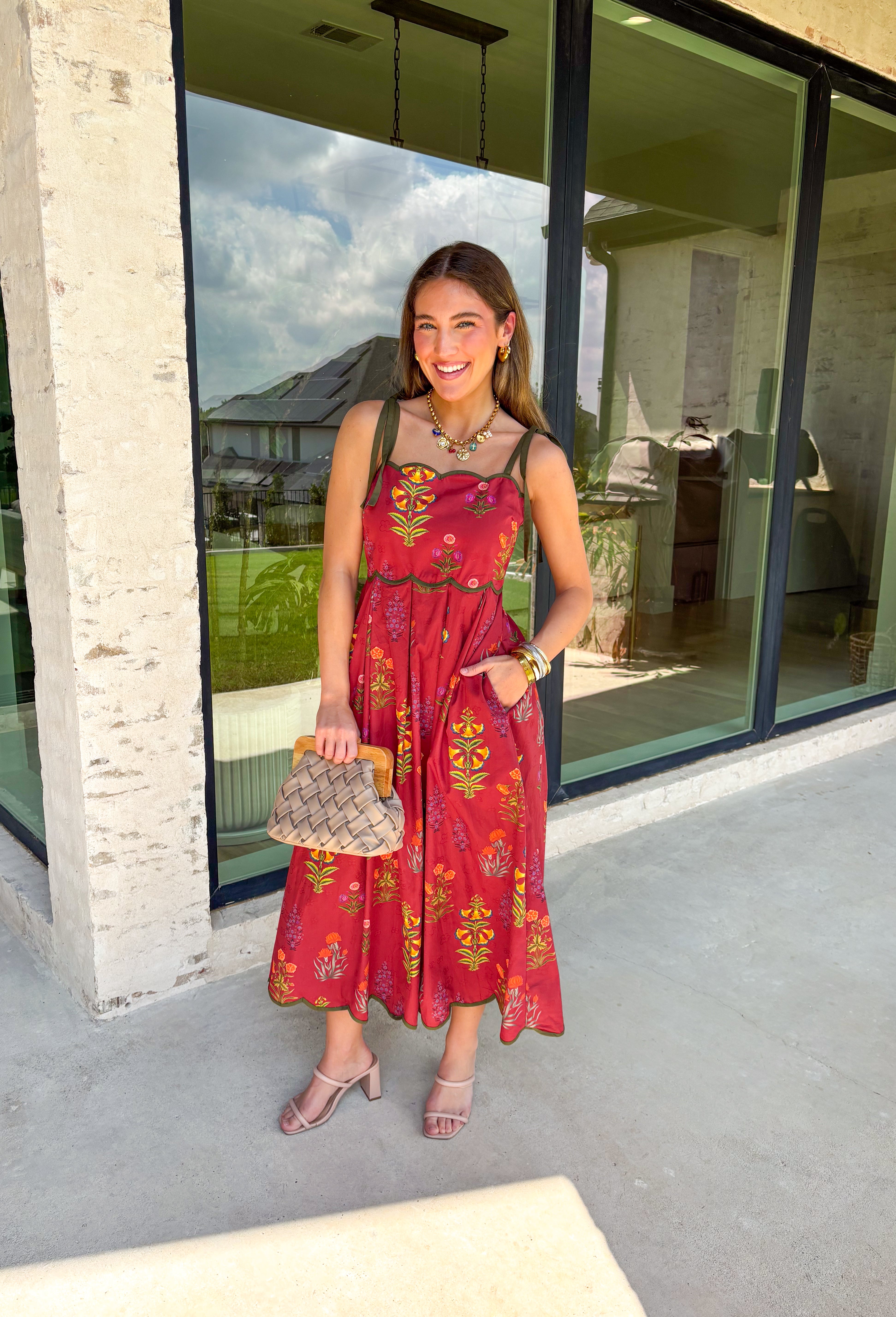 Natural Instinct Floral Midi Dress - Groovy's