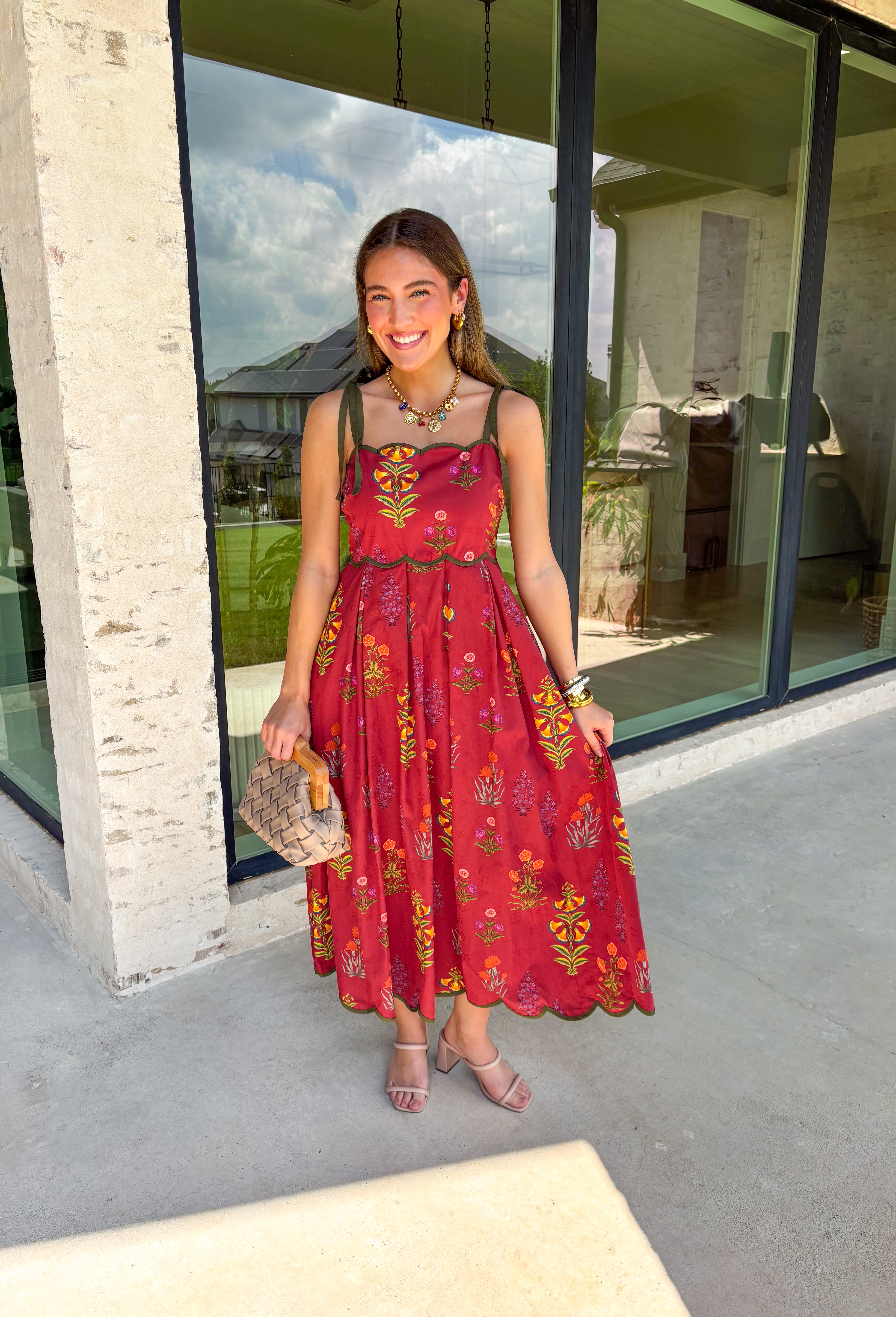 Natural Instinct Floral Midi Dress - Groovy's