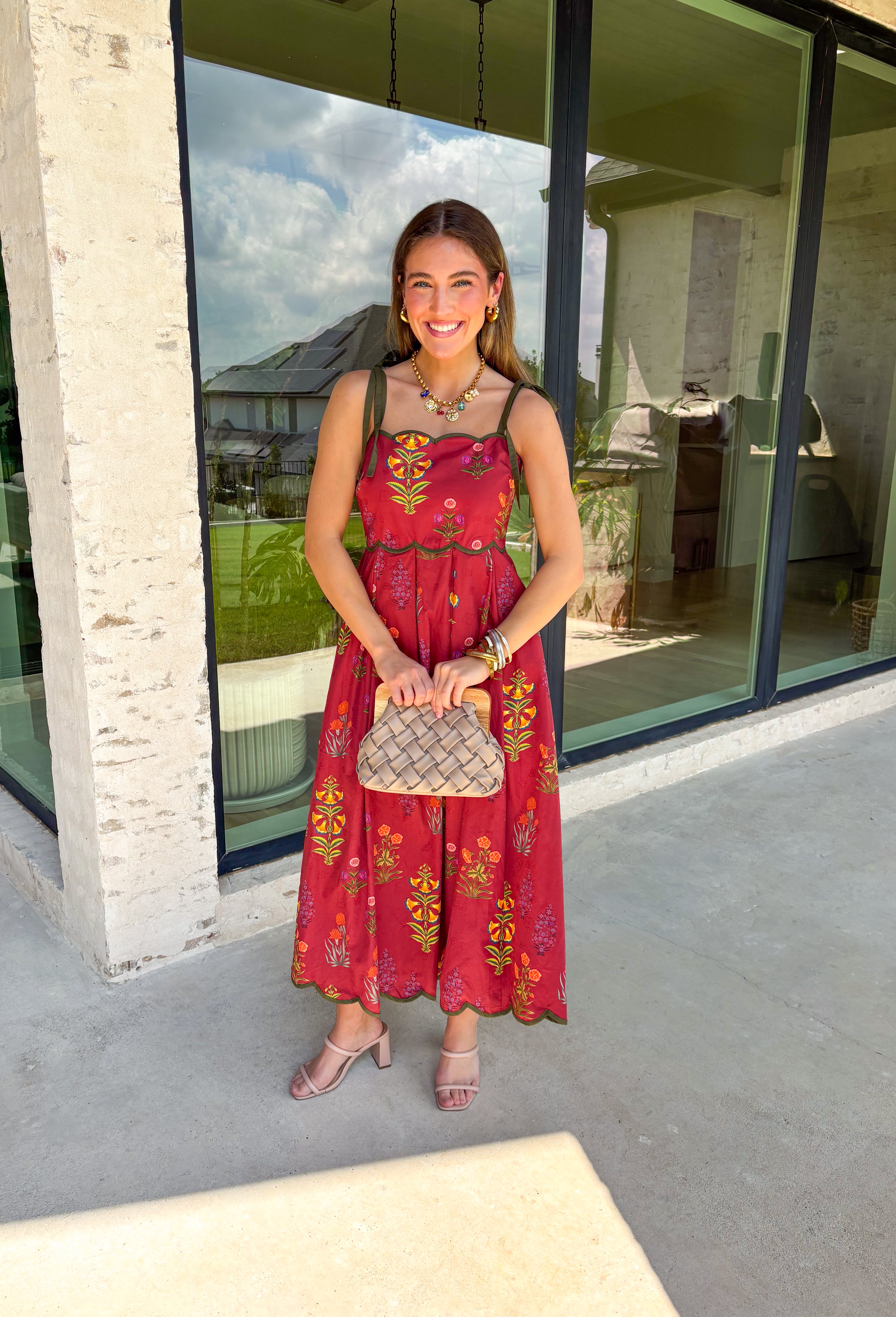 Natural Instinct Floral Midi Dress - Groovy's