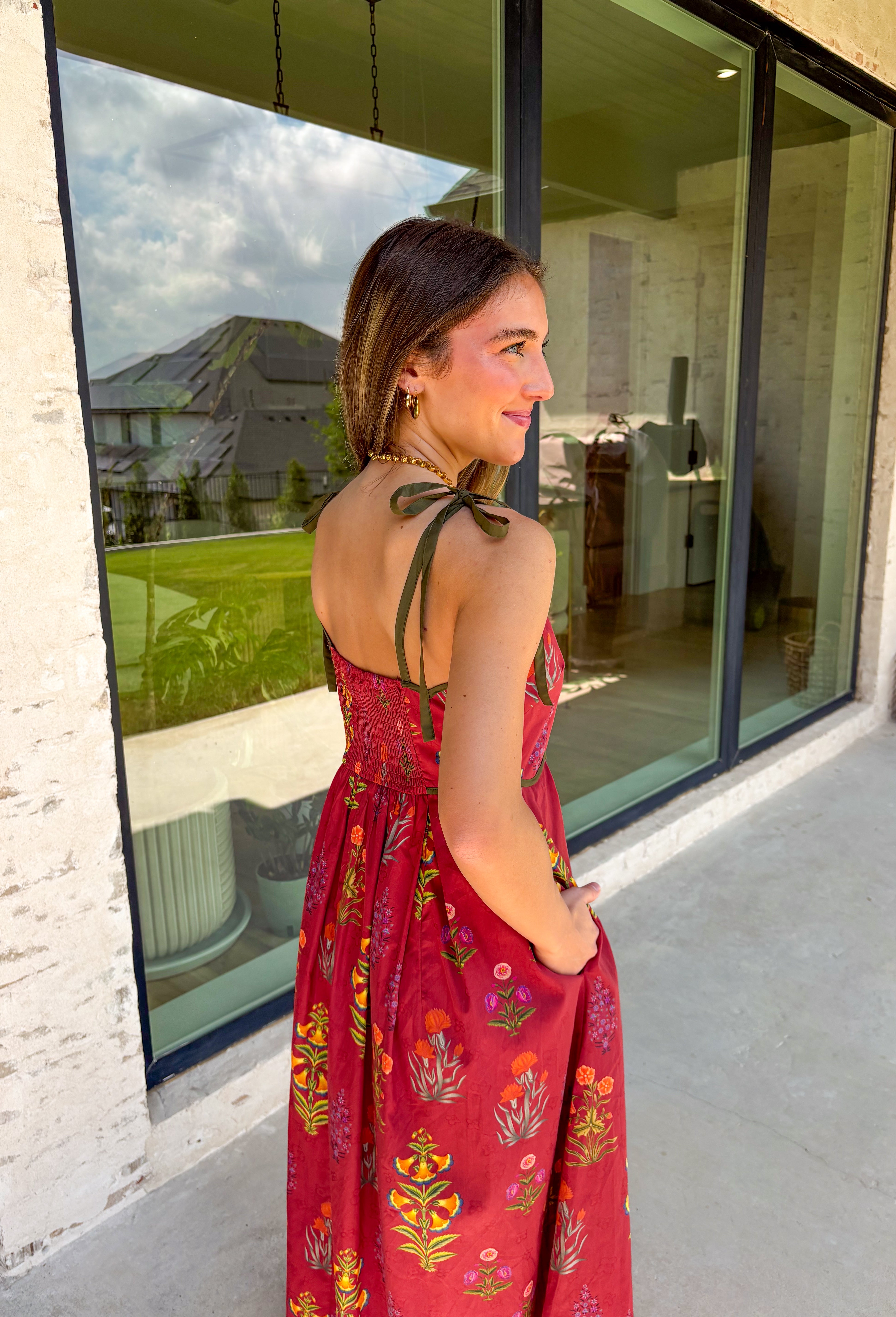 Natural Instinct Floral Midi Dress - Groovy's