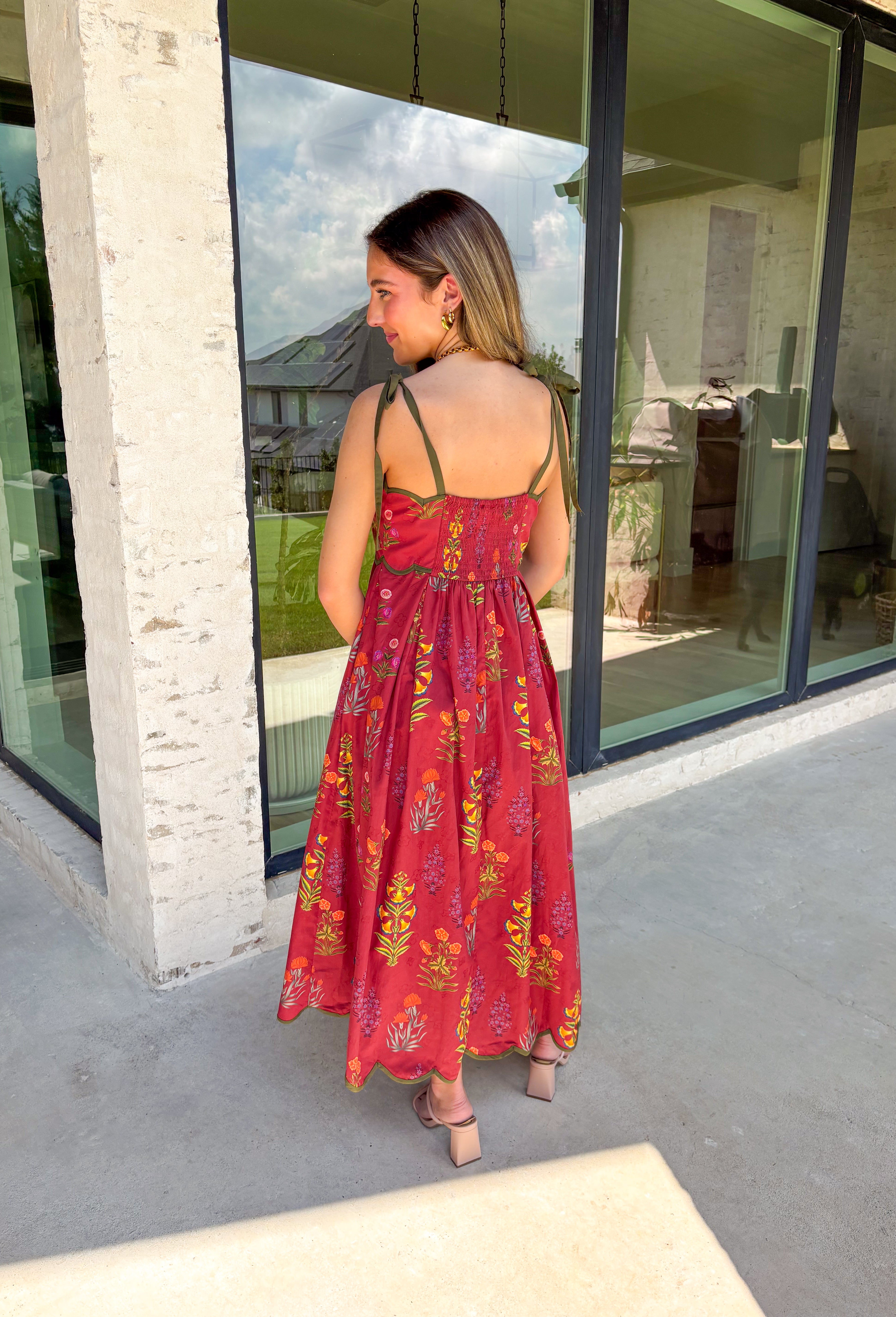 Natural Instinct Floral Midi Dress - Groovy's