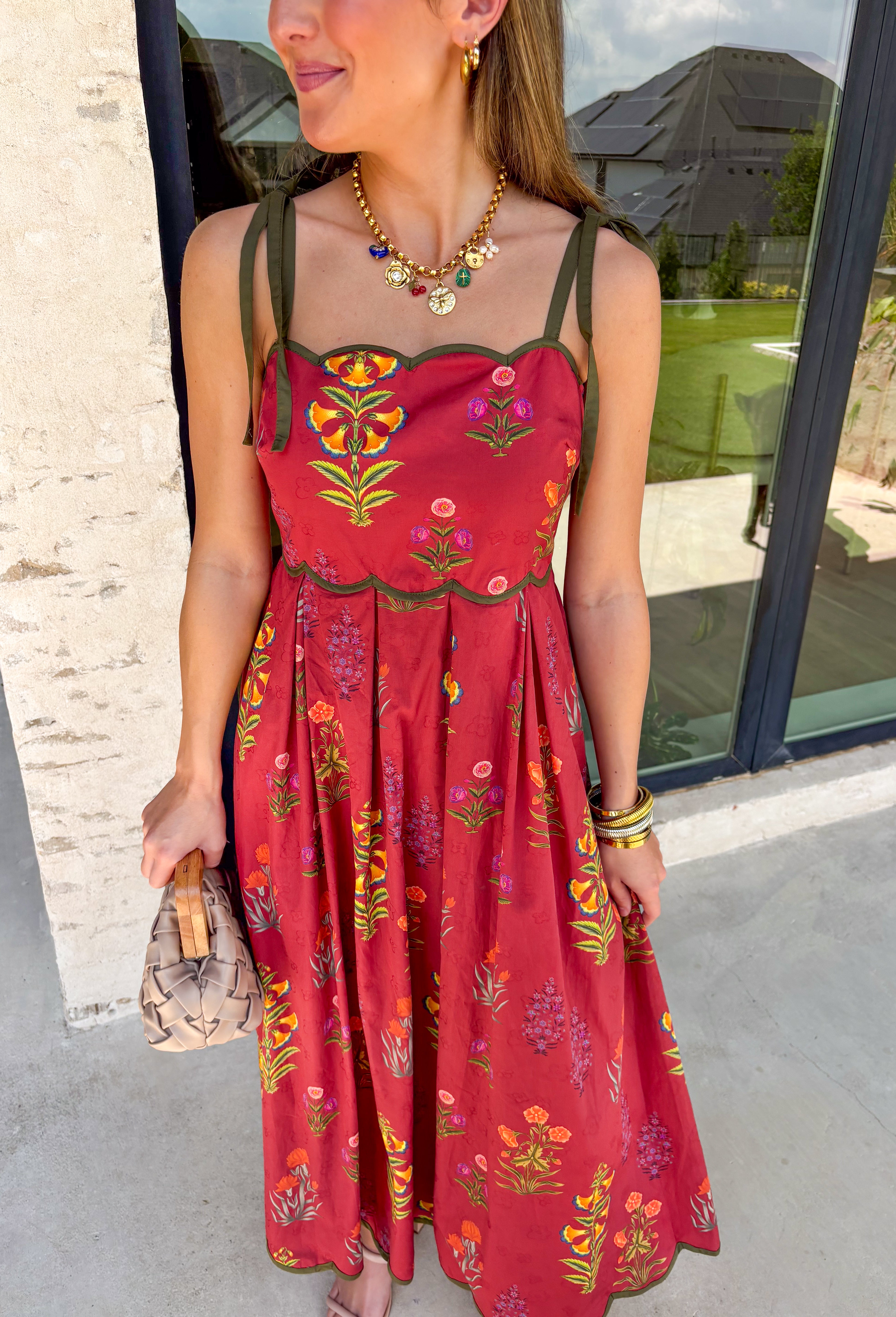 Natural Instinct Floral Midi Dress - Groovy's