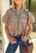 Bring a fresh take on fall florals to your wardrobe with this beautifully detailed top from Entro. Designed with a soft light blue backdrop and a floral print in rich autumn shades, this feminine blouse is full of charming details. Blue and olive contrast trim along the front adds a unique pop of color, while the subtle ruffle neckline and puff sleeves create a timeless, polished silhouette. Crafted from breathable cotton, this versatile top is perfect for everything from workdays to weekend brunches.