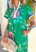 This green floral dress is the easiest way to bring a little spring color into your day! Covered in a cheerful mix it’s bright, fun, and still super wearable thanks to the classic black background. The navy and white trim along the front and sleeve cuffs adds a sporty-chic touch, while the side pockets make it even more of a win (because we love a cute dress that’s also practical). Just add sandals or sneakers and you’re ready for anything from weekend plans to casual dinners.