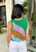 This lightweight knit sweater tank is the perfect mix of cozy and colorful for summer! Featuring a fun color block design in green, purple, brown, and light blue, it adds just the right pop while still feeling easy to style. The soft knit texture keeps it comfortable and breathable, making it great for warm days and cool evenings. It’s one of those effortless pieces that instantly makes your outfit feel styled—just pair it with denim or shorts and go. 