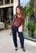 The perfect layering piece has arrived just in time for sweater weather. This sheer long sleeve top features a beautiful abstract print in rich shades of fall, making it an easy way to add color, texture, and personality to any outfit. Designed with a classic mock neckline and delicate lettuce-edge trim along the neckline and hem, it offers a feminine finish that's both modern and timeless. 