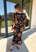 Effortlessly elegant and endlessly versatile, this matching set from Hyfve is a standout for the season. Featuring a black backdrop with a beautiful neutral floral print in muted shades of orange and olive, this two-piece outfit offers a timeless look you'll love wearing together or mixing and matching with other favorites in your wardrobe.