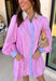 This light pink button down shirt dress by Fate is giving all the sweet spring vibes with a playful twist! Featuring a crisp white stripe print throughout, it has that classic, polished look—but the pastel details make it feel extra special. The butter yellow and white striped collar adds a fun pop, while the light blue trim running down the button front and along the cuffs gives it the cutest contrast that totally sets it apart from your average shirt dress. 