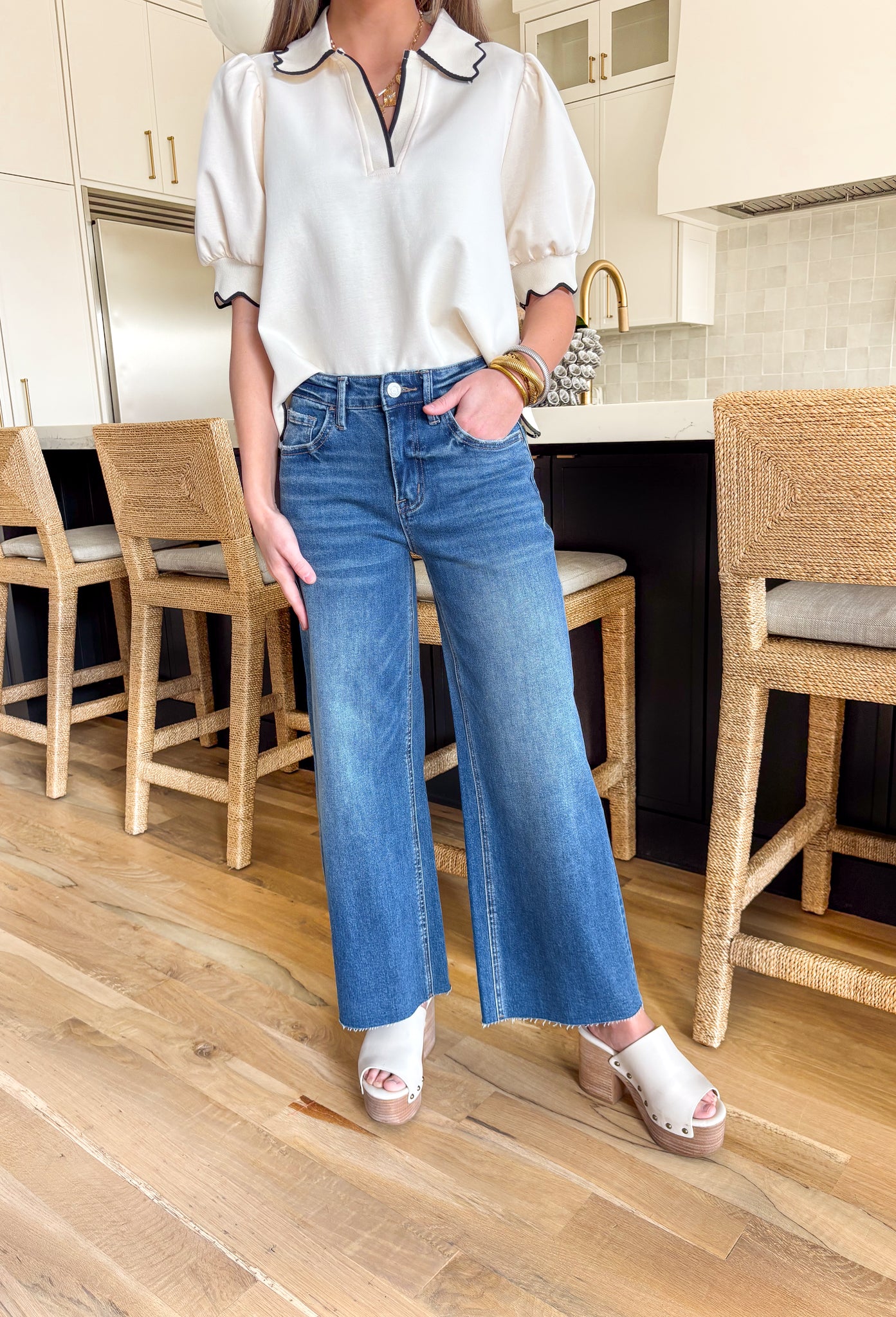 Olivia Wide Leg Jean by Vervet in Upgraded - Groovy's