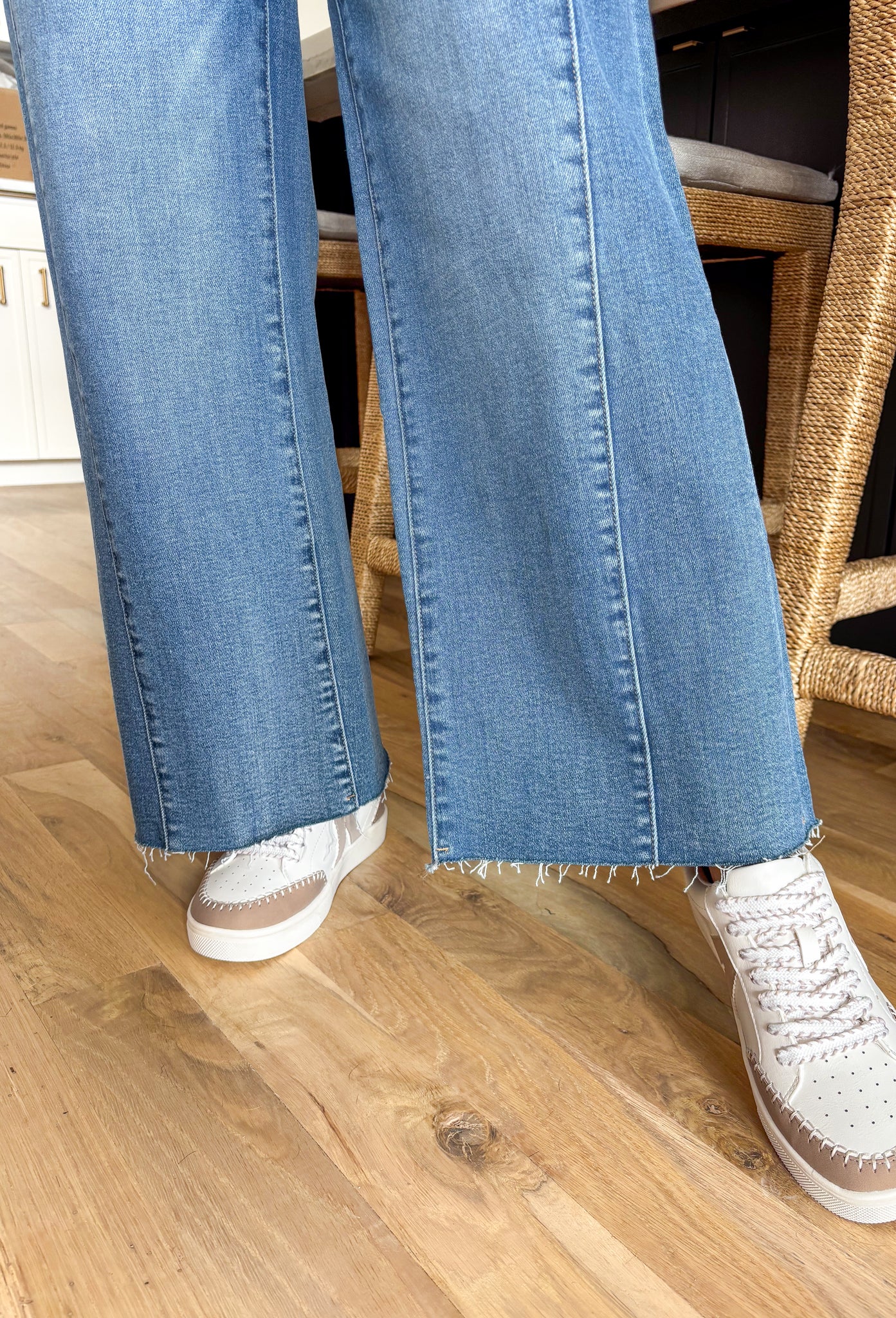 Olivia Wide Leg Jean With Front Seam by Vervet - Groovy's